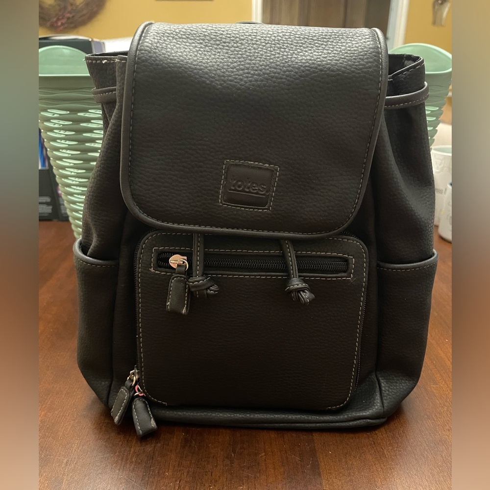 TOTES Mini Faux Leather Backpack